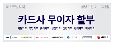 퍼스트빌리지 카드사 무이자 안내